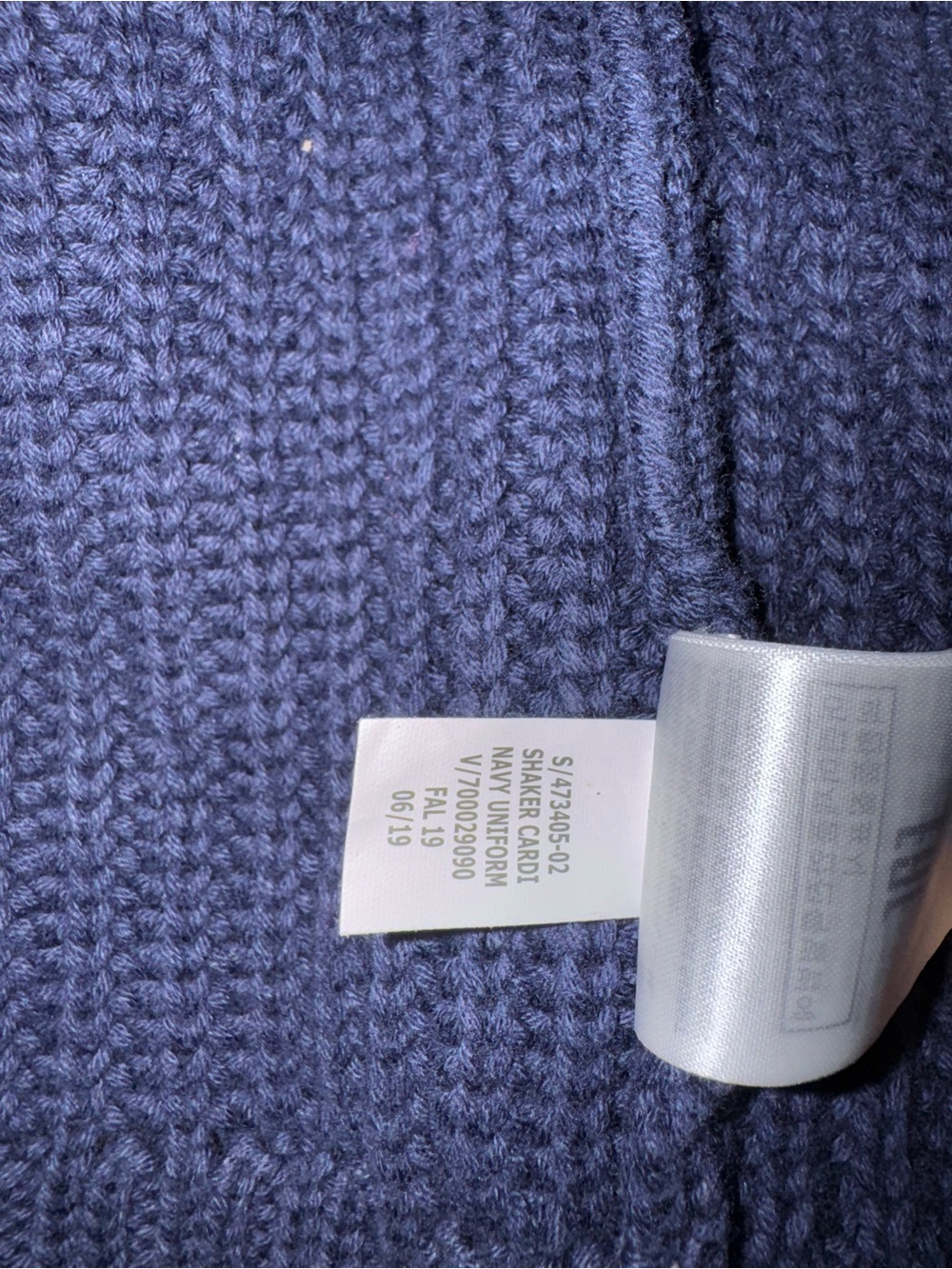 GAP Deep Navy Open-Front Ribbed Cardigan - Picture 5 of 6